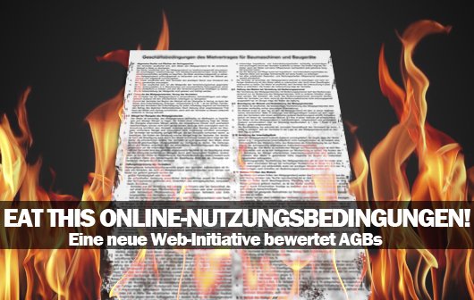 Eat this Online-Nutzungsbedingungen – Eine neue Initiative bewertet AGBs