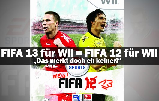 FIFA 13 Wii Eklat: Gleiches Spiel - neue Nummer
