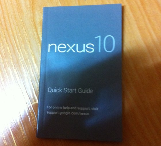 Bilder vom Nexus 10 Handbuch aufgetaucht
