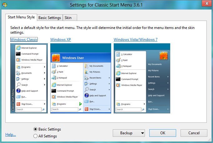 Windows 8: Startmenü zurücksetzen
