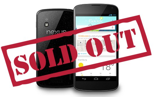 Google Nexus 4: Käufer müssen mehrere Wochen auf das Smartphone warten