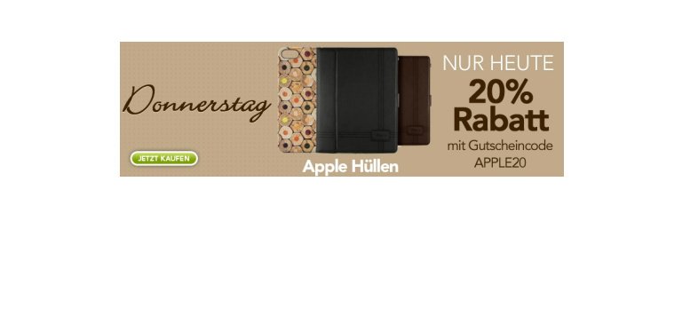 Proporta Aktion: 20% Rabatt auf alle Apple Hüllen
