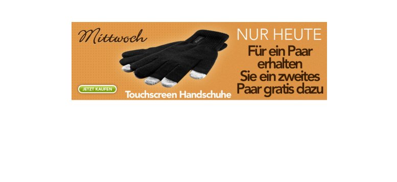 Ein Paar Touchscreen Handschuhe kaufen und ein zweites Paar gratis bekommen