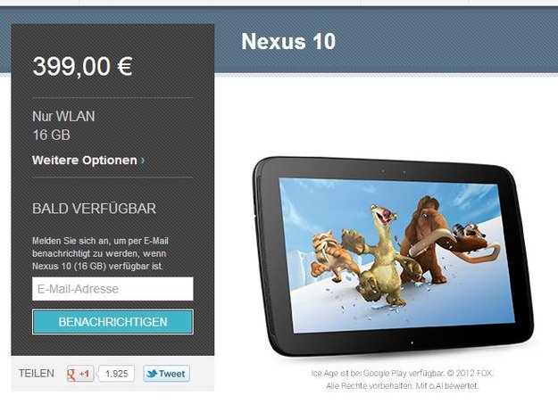 Google: Nexus-Tablets machen weniger als 1% des Web-Traffics aus