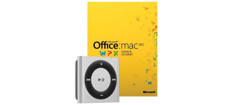 Microsoft Office 2011 Home & Student Mac + iPod shuffle für 125,00 Euro