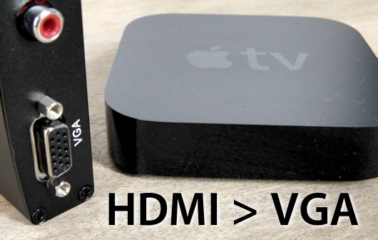 Apple TV 2 und 3 an VGA anschließen: Test Perimac HDMI zu VGA Konverter