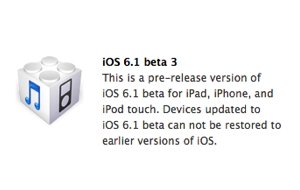 iOS 6.1: Apple verteilt dritte Beta an Entwickler