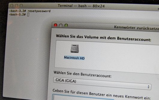 Passwort in OS X 10.8 Mountain Lion und OS X 10.7 Lion zurücksetzen (Tipp)