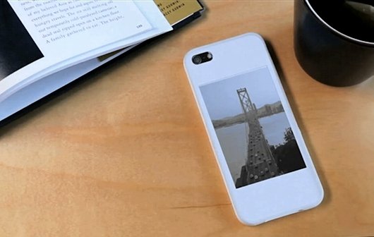 iPhone 5 Hülle mit E-Ink-Display: PopSLATE