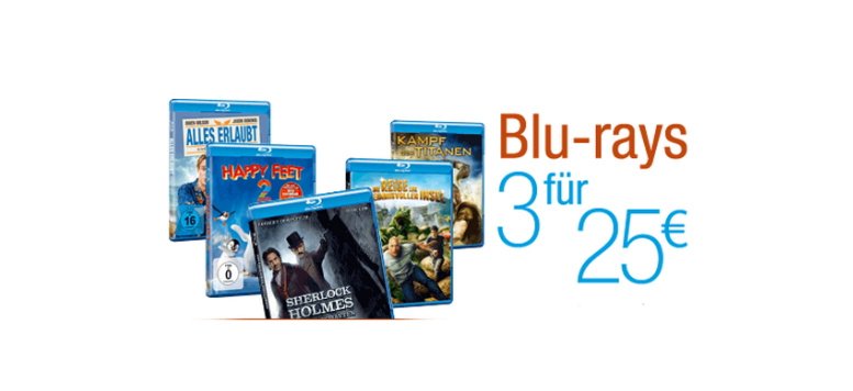 3 Blu-rays für 25 Euro bei Amazon