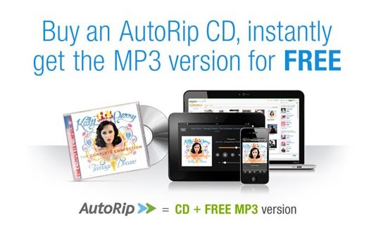 Amazon AutoRip: Zur CD gibt es MP3 kostenlos dazu – auch für frühere US-Einkäufe