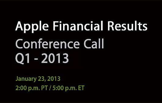 Q1 2013: Apples Quartalskonferenz am 23. Januar