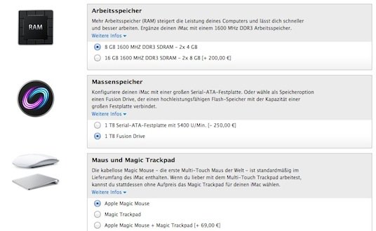 Fusion Drive: Jetzt auch als Built-to-Order-Option für günstigsten iMac