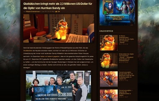 WoW-Kätzchen für den guten Zweck: Blizzard sammelt Spenden