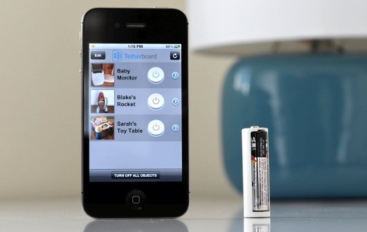 Batterie mit iPhone-App-Steuerung: Tethercell