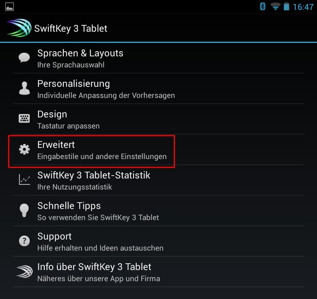 Korrektes Layout für Android-Bluetooth-Tastaturen 08