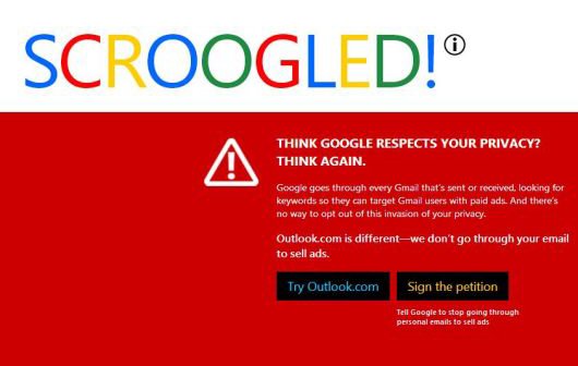 Microsoft greift Google erneut in einer Web-Kampagne an