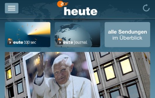 ZDFheute: Kostenlose iPhone-App mit Livestream, Mediathek und Nachrichten