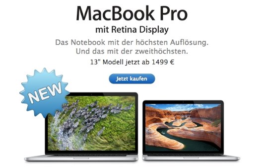 Retina-MacBook Pro 2013: Neue Modelle nur um 3 bis 5 Prozent schneller