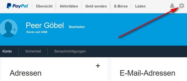 Paypal Einstellungen