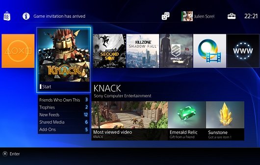 PS4: Bilder zum User Interface veröffentlicht