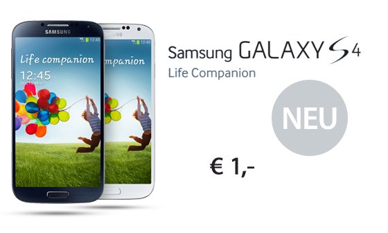 Samsung Galaxy S4 oder HTC One für 39,99€ mit Allnet und Internet Flat