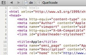 Safari 6: Quelltext von Webseiten anzeigen