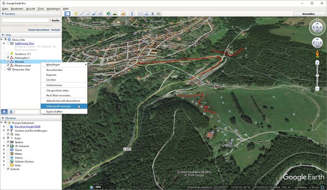 google-earth-hoehenprofil-einblenden