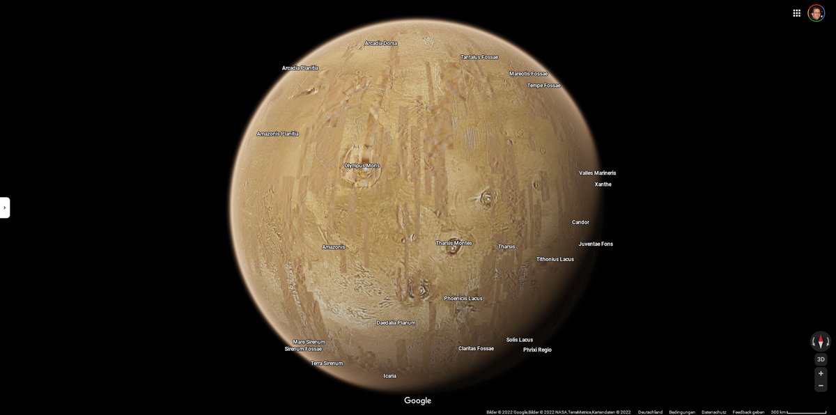 Mit Google Earth den Mars erkunden