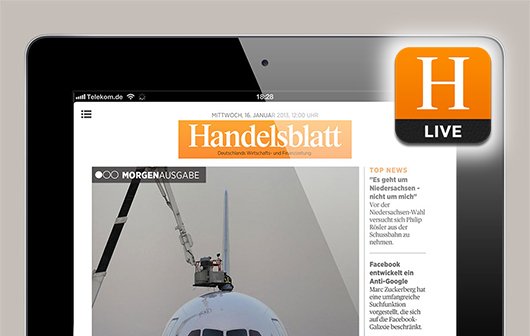 Handelsblatt Live: iPad-App mit drei Ausgaben täglich