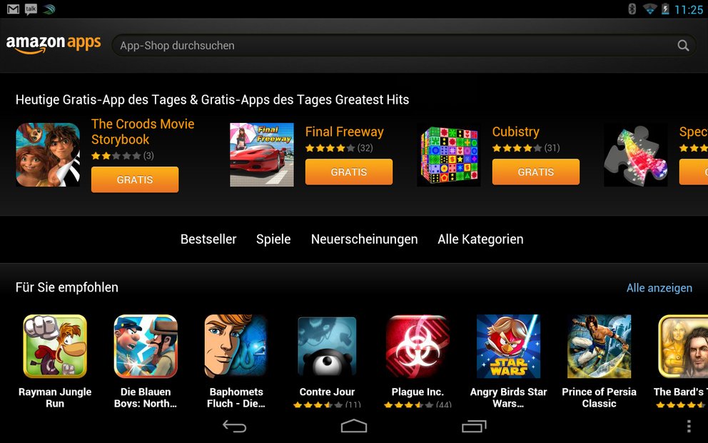 Amazon App-Shop heute mit diversen Gratis-Apps