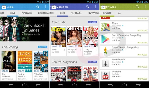 Neuer Play Store zeigt sich auf Bildern und im Video