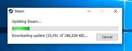 Steam aktualisiert sich nach der Installation automatisch. Bild: GIGA