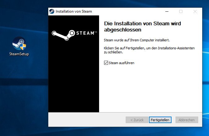 Folgt den Anweisungen des Steam-Installers. Bild: GIGA