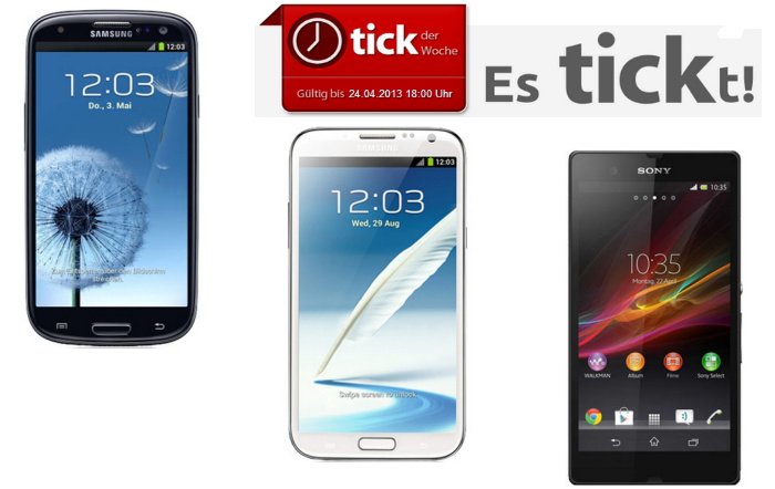 Allnet-Flat mit Samsung Galaxy S3, Galaxy Note 2 LTE oder Sony Xperia Z