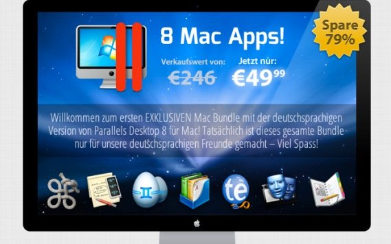 Letzte Gelegenheit: 2 Software-Bundles für Mac, inklusive Parallels Desktop 8