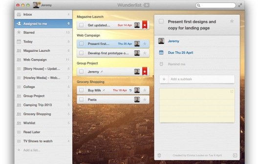 Wunderlist Pro ab sofort verfügbar – für Team-Arbeit