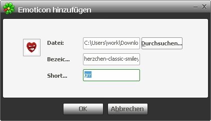 ICQ Emoticons eigene Smileys  | winload.de