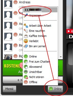 ICQ Nummer anzeigen