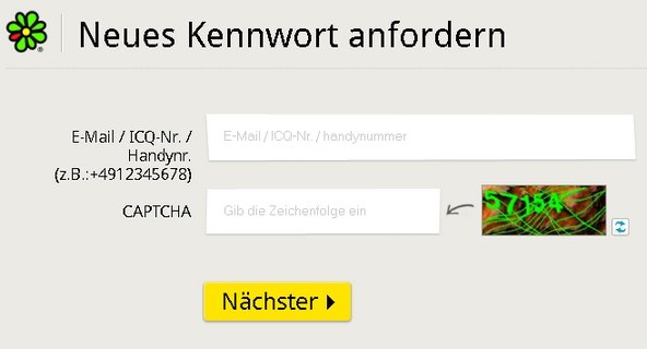 Hat man sein ICQ Passwort vergessen oder wurde es gehackt, kann man es zurücksetzen lassen