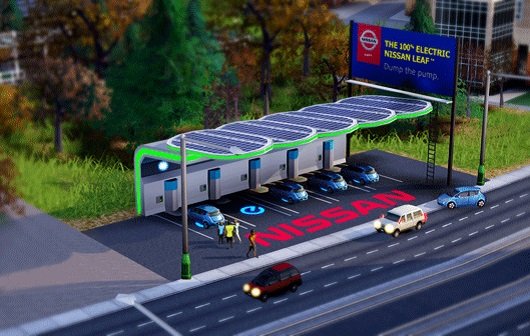 SimCity: Kostenloser DLC bringt die Nissan Leaf Ladestation