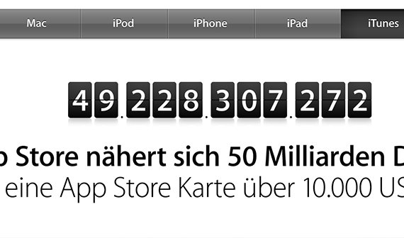 50 Milliarden Apps: Countdown im App Store und 10.000 Dollar Gewinn