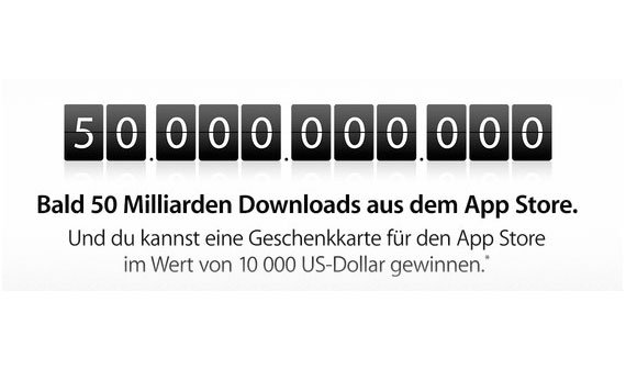 App Store: Countdown auf 50 Milliarden App-Downloads