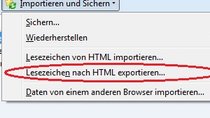 Firefox Favoriten exportieren: Die Lesezeichensammlung abspeichern