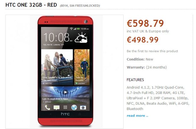 HTC One kommt auch in Rot? (Short News)