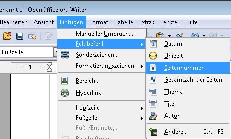 OpenOffice Layout Nummerierung