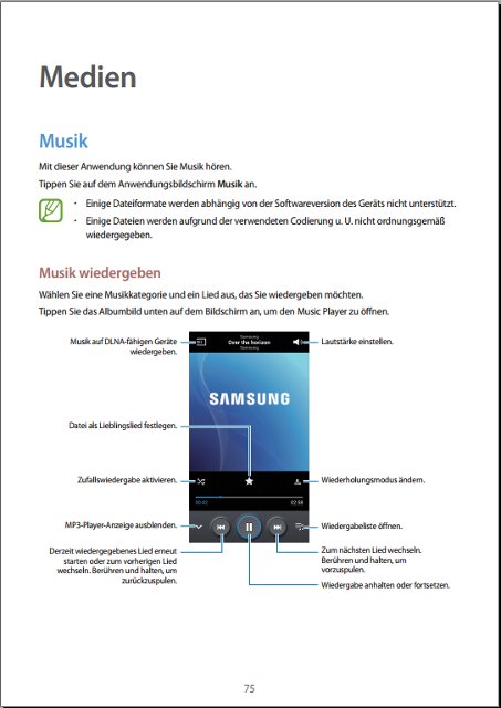 Samsung Galaxy S4 Handbuch Medien