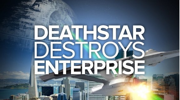Trekkie Watsche: Todesstern zerstört die Enterprise