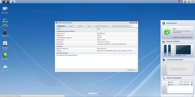 Das NAS-Betriebssystem von Synology lautet DSM (DiskStation Manager).
