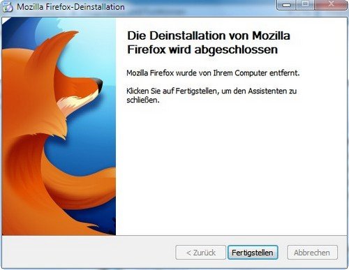 Mozilla Firefox deinstallieren